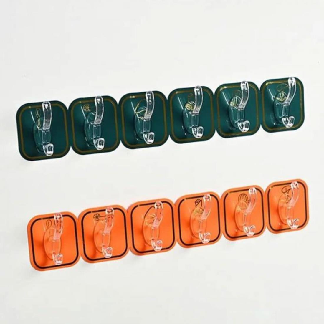 6 Pcs Self Adhesive Hook Colorful