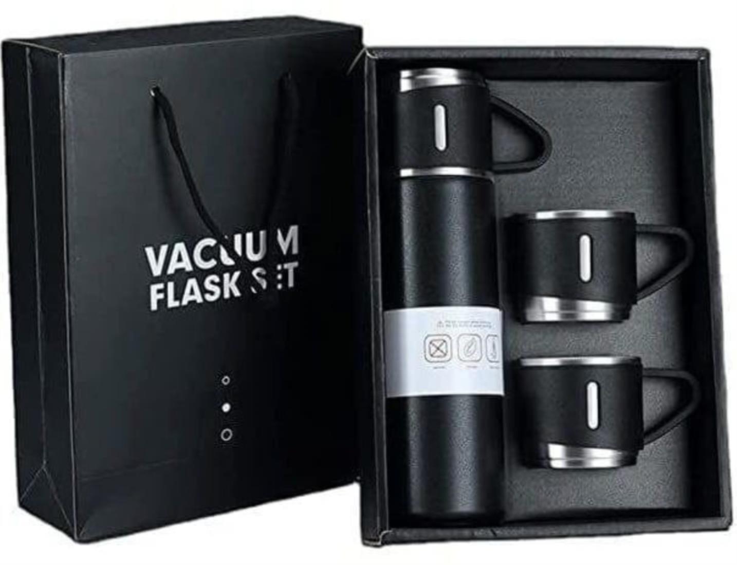 Vacuum Flask Set With 2 Cups