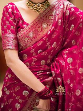 Women Jacquard Saree 1354 Rani