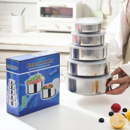 5 Pcs Stainless Steel Protect Fresh Storage Box