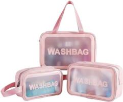 Wash Bag 3 Pcs Set [ Pink ]
