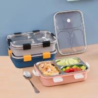 3 Compartment Steel Lunch Box